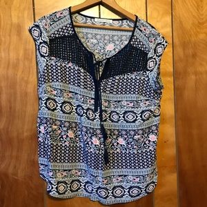 🌸 Daniel Rainn | Sleeveless Peasant Top